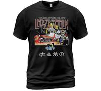Cotton T-Shirt Led Zeppelin Song Remains The Same Shirt Zoso Jimmy Page Tee Black L