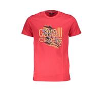 Cotton T-Shirt - male - Cavalli Class - T-Shirts - Red - XL - Tops XL