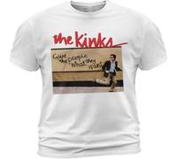 Cotton T Shirt The Kinks Give The People What They Want Album Tee Ray Davies White XXL
