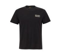 Cotton T-Shirt with 3D Logo - male - Emporio Armani EA7 - T-Shirts - Black - S - Tops S