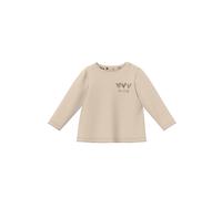 Cotton T-Shirt with Decorative Hem and Printed Detail for Babies s.Oliver Beige 18 monthes