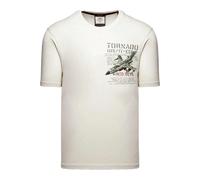 Cotton T-Shirt with Tornado Print Ts2537Uj00727 - male - Aeronautica Militare - T-Shirts - White - M - Tops M