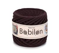 Cotton T-Shirt Yarn, 110 Yards / 100 Meters, Hot Chocolate Color, 5-7 mm Thickness, Ribbon, Perfect Skein for Jersey, Home Decor