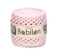 Cotton t-Shirt Yarn 7-9 mm for Crochet, Knitting, Macrame, DIY Crafts - Jersey Soft Ribbon, Fettuccini Zpagetti T-Yarn - Blush Pink