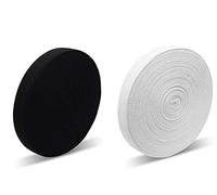 Cotton Tape in White & Black Bunting Apron Webbing - 19mm 3/4 Inch - Ideal for Sewing Dressmaking Alterations & Arts & Crafts - 50 Metre Roll (Black)