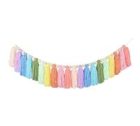 Cotton Tassel Garland Banner Colorful Birthday Decor Party Backdrop Christmas Boho Wall Hangings Decor for Bedroom, Nursery, Play Room, Classroom Bedroom, Birthday Gift (Stylish)