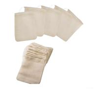 Cotton Tea Sachets 50 Pack 8x10cm Reusable Natural Fabric | Natural white cotton, material, odorless safe use, 8x10cm size, fits most cups