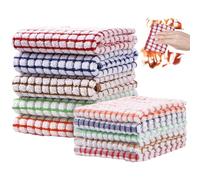 Cotton Tea Towels 10x - 15.75x11.02 Absorbent, Kitchen Dishes, Quick Drying Reusable Cloths, Fabric | Tea Towels For Drying Dishes Home Cafe Bar Decorative Kitchen Use