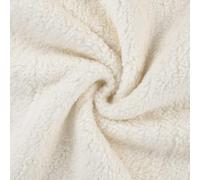 Cotton Teddy Sherpa Fleece Fabric Material - Ecru Natural, 1/2Mtr 150cmx50cm