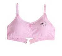 Cotton Teen Girl’s Sport Bra with Adjustable Strap Wire Free Training Bralette 1 Pack A-Cup Kids to Teens 6-16 Years Vest Bra Clothes Underwear for Children Girls Comfortable Supportive Underclothes
