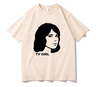 Cotton Tees TV Girl Band Creative Men's Women's O Neck Short Sleeve Clothes Harajuku Unique Trends T-Shirts Unisex Oversized Top XS-3XL-Khaki||s