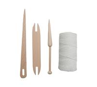 Cotton Thread Rugs Yarn Warps Thread with 3 Tool Set for Weaving Carpet Tapestry Rugs Weaving Project