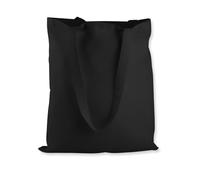Cotton Tote Bags, Bulk Shopping Bag Cotton Bags, Multipack, 100% Cotton Canvas, Reusable Grocery Cloth Bag, Extra Strong Long Handle Double Stitched Ideal for Printing 5 10 20 pack (1, Black)