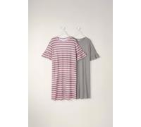Cotton Traders 2 Pack Ruffle Sleeve Nightdresses Multi 18-20