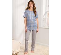 Cotton Traders 4 Piece Cotton Rich Short Sleeve Pj Set In Grey Grey 14