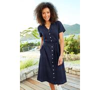 Cotton Traders Broderie Dress In Navy Navy 18