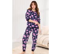 Cotton Traders Cosy Fleece Pj Set 29" Inside Leg In Navy Navy 12