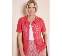 Cotton Traders Crochet Cardigan In Terracotta Terracotta 14