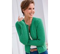 Cotton Traders Cutest Cable Cardigan In Bright Green Bright Green 16