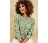 Cotton Traders Cutest Cable Cardigan In Light Green Light Green 20