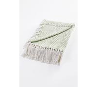 Cotton Traders Henley Small Cotton Throw In Green Green One Size