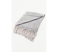 Cotton Traders Henley Small Cotton Throw In Grey Grey One Size