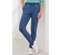 Cotton Traders Jersey Denim Joggers In Mid Blue Mid Blue 24R