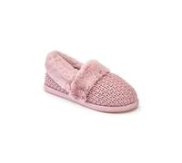 Cotton Traders Knit Plush Lined Slippers In Pale Pink Pale Pink 6