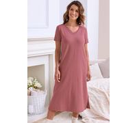 Cotton Traders Lace Trim Nightdress In Dark Pink Dark Pink 14-16