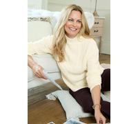 Cotton Traders Patchwork Cable Jumper In Natural Natural 20