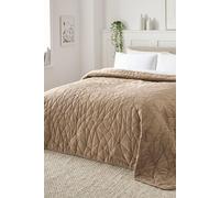 Cotton Traders Quilted Bedspread In Taupe Taupe One Size