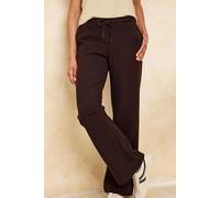 Cotton Traders Soft Touch Wide Leg Joggers 27" (68.5Cm) Inside Leg In Dark Brown Dark Brown 16