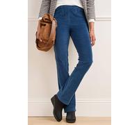 Cotton Traders Straight-Leg Pull-On Cord Trousers In Blue Blue 20L