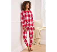 Cotton Traders Supersoft Pj Set 29" Inside Leg In Red Red 16