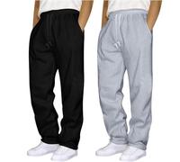 Cotton Traders Tall Men's Grey Tracksuit Joggers - Straight Leg, Straight Hem, Plus Size