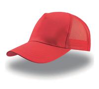 Cotton trucker cap Atlantis Headwear Rapper Rouge TU
