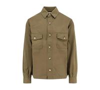 Cotton Twill Overshirt - male - Saint Laurent - Casual Shirts - Green - M - Shirts M