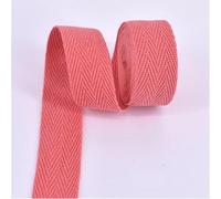 Cotton Twill Tape 25mm Bunting Herringbone Webbing Ribbon Bias Binding Tape for Sewing 26 Colours 1 inch Wide (10 metre, Cerise Pink)