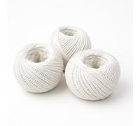Cotton Twine String Ball White Kitchen Craft 3 Pcs Garden Twine Meat Tying Diy Parcels Luggage Tags Cord Home Organising Decorating Culinary Cooking Baking Roasting Trussing (1 Count)