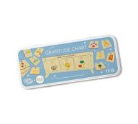 COTTON TWIST Gratitude Chart for Kids - Wooden Reflection and Thankfulness Board - Mindfulness Display with Tokens - Emotional Wellbeing Activity for Home, Classroom or Therapy Use - 15 Pieces