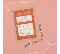 COTTON TWIST Halloween Craft Kit Make Your Own Ghost Bracelet - Wooden Beads and Elastic Cord - Boo Letter Charms Spooky Jewellery Making Set - Creative Plastic Free Activity - Trick or Treat Gifting