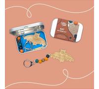 COTTON TWIST Kids Bat Keyring Making Gift Kit - Children Creative Keychain Designing Craft Play Set for Boys and Girls with Rectangular Tin