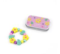 COTTON TWIST Kids Fairy Bracelet Making Craft Kit - Children Creative Beading Jewellery Designing DIY Gift Play Set with Rectangular Tin