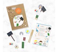 COTTON TWIST Kids Make Your Own Albert Einstein Peg Doll Craft Kit - Unisex Children Creative Fun Game Play Set for Boys and Girls - Single Unit