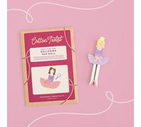 COTTON TWIST Kids Make Your Own Ballerina Peg Doll Craft Kit - Unisex Children Creative Fun Game Play Set Activity Box for Boys & Girls - Single Unit