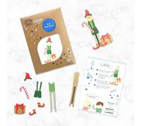 COTTON TWIST Kids Make Your Own Elf Peg Doll Craft Kit - Children Creative Play Set DIY Activity Box for Boys and Girls - Single Unit