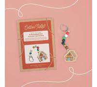 COTTON TWIST Kids Make Your Own Gingerbread House Keyring Craft Kit - Creative Children Design Handmade Set - Eco Friendly Materials