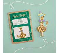 COTTON TWIST Kids Make Your Own Giraffe Peg Doll Craft Kit - Children Creative Game Play Set DIY Activity Box for Boys & Girls - Single Unit