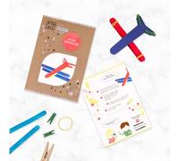 COTTON TWIST Kids Make Your Own Model Aeroplane Craft Kit - Children Creative Fun Game Play Set Activity Box for Boys & Girls - Single Unit