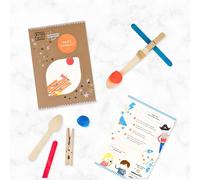 COTTON TWIST Kids Make Your Own Pirate Catapult Craft Kit - Children Creative Game Play Set DIY Activity Box for Boys and Girls - Single Unit